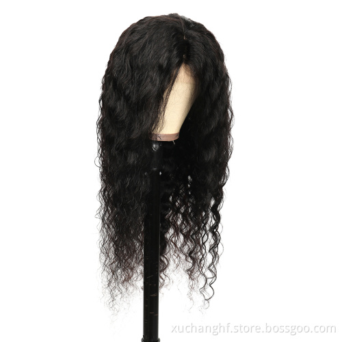 Hanfan High Quality Human Hair Wigs Virgin Remy Brazilian HD Transparent Frontal Deep Curly Wave Lace Front Wig For Black Women